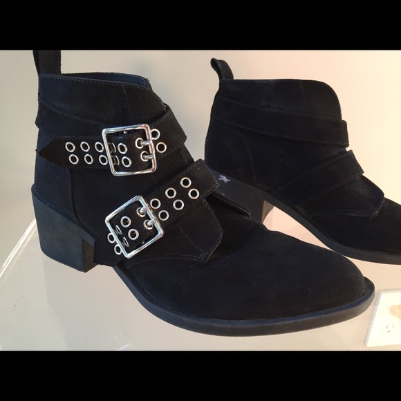 Black Booties with Buckles - Picture 5 of 13